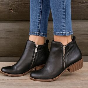 Lucky Brand NEW!! Basel Edgy Rock Inspired, Double Zip, Comfort Bootie 7M